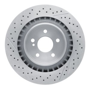 Mercedes-Benz CLK63 AMG Brake Rotor (1) - Rear - R1 Concepts - Drilled and Slotted - `05-`11